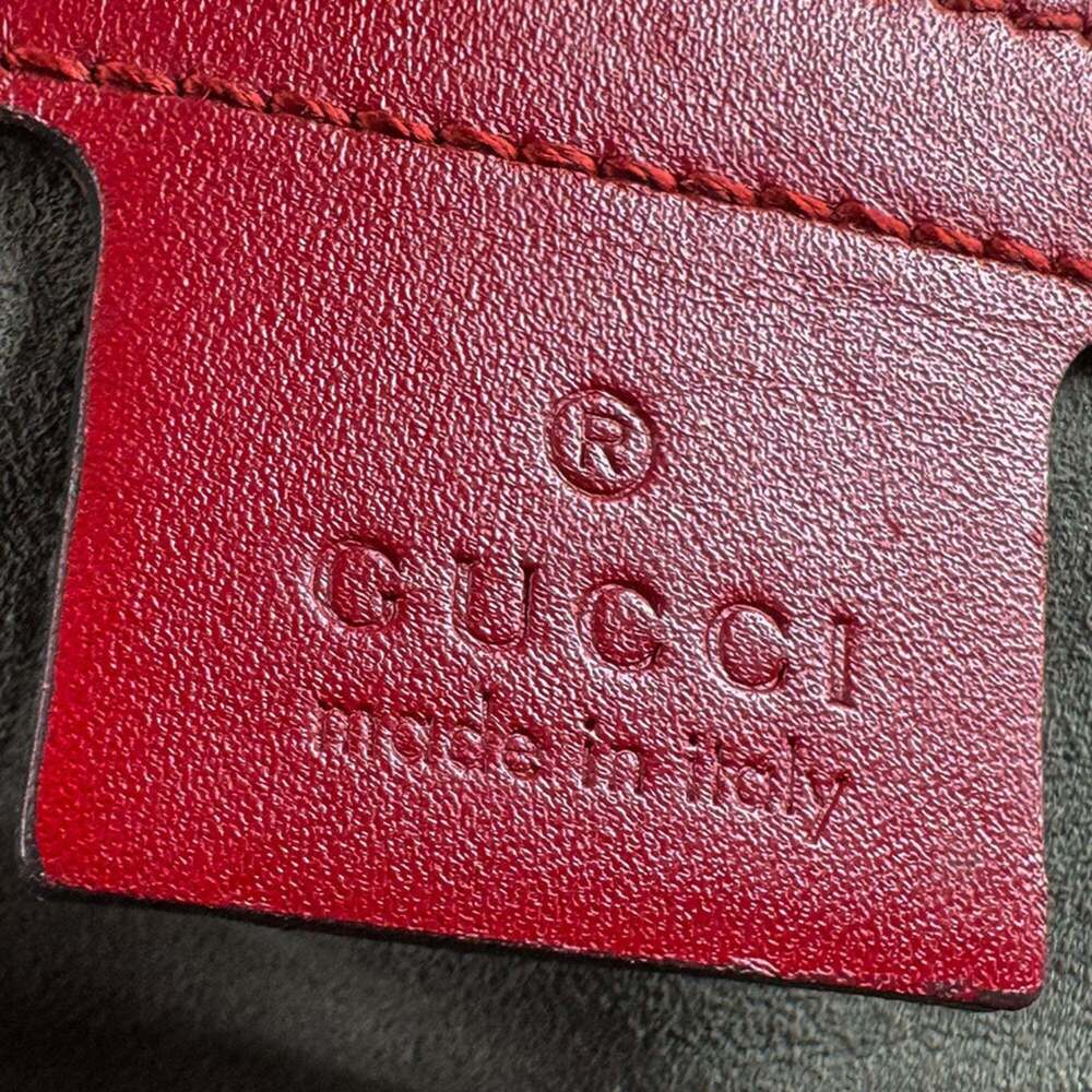 GUCCI Red Leather Backpack - Picture 13 of 14